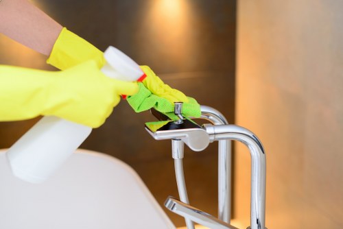 Professional office cleaning service for an Ealing workplace reception area