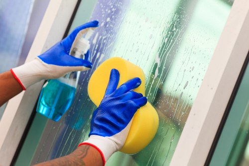 Clean window frames and glass on a local home in Ealing