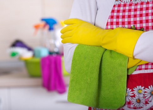 Local office cleaners working in an Ealing business property